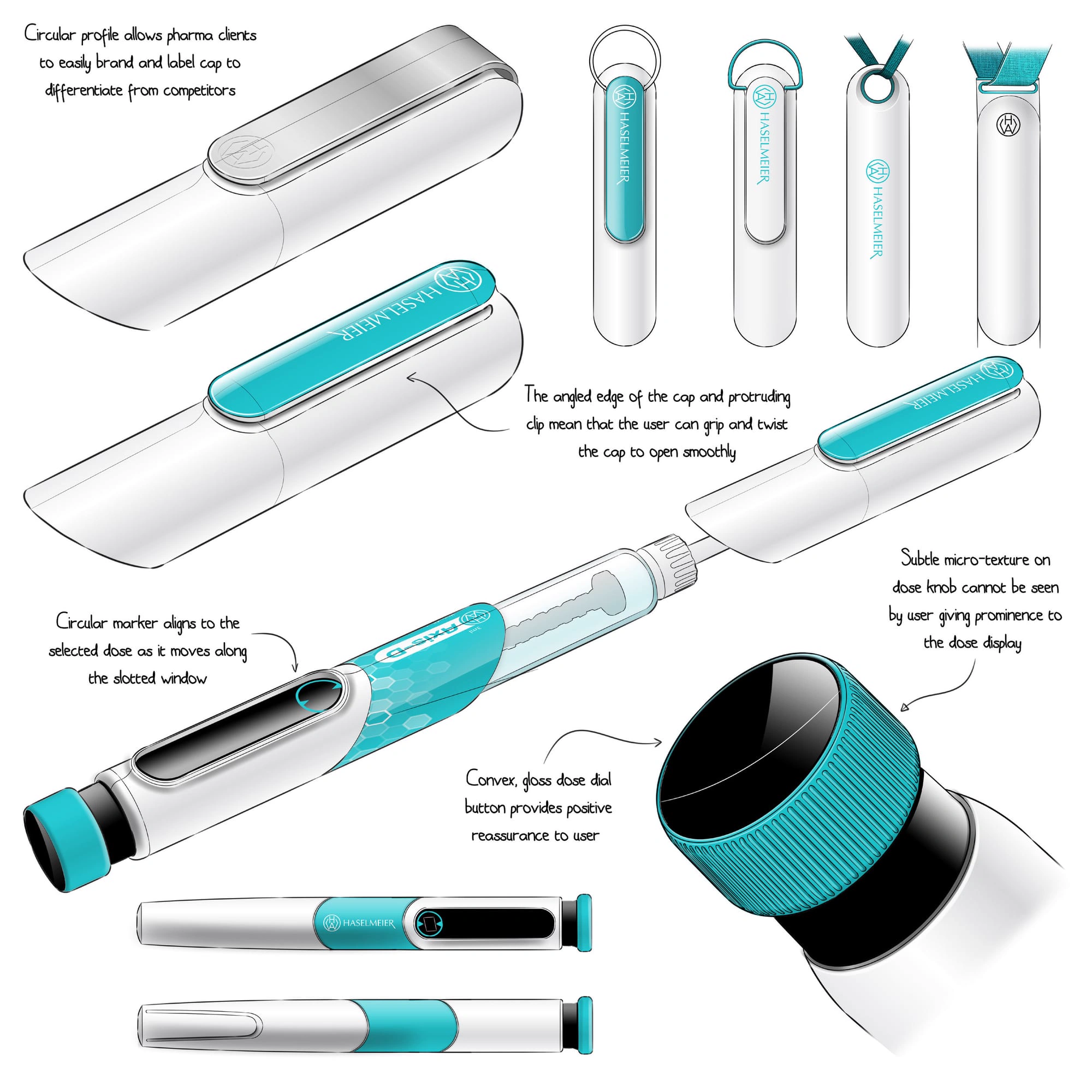 Concept sketches of the Axis-D pen