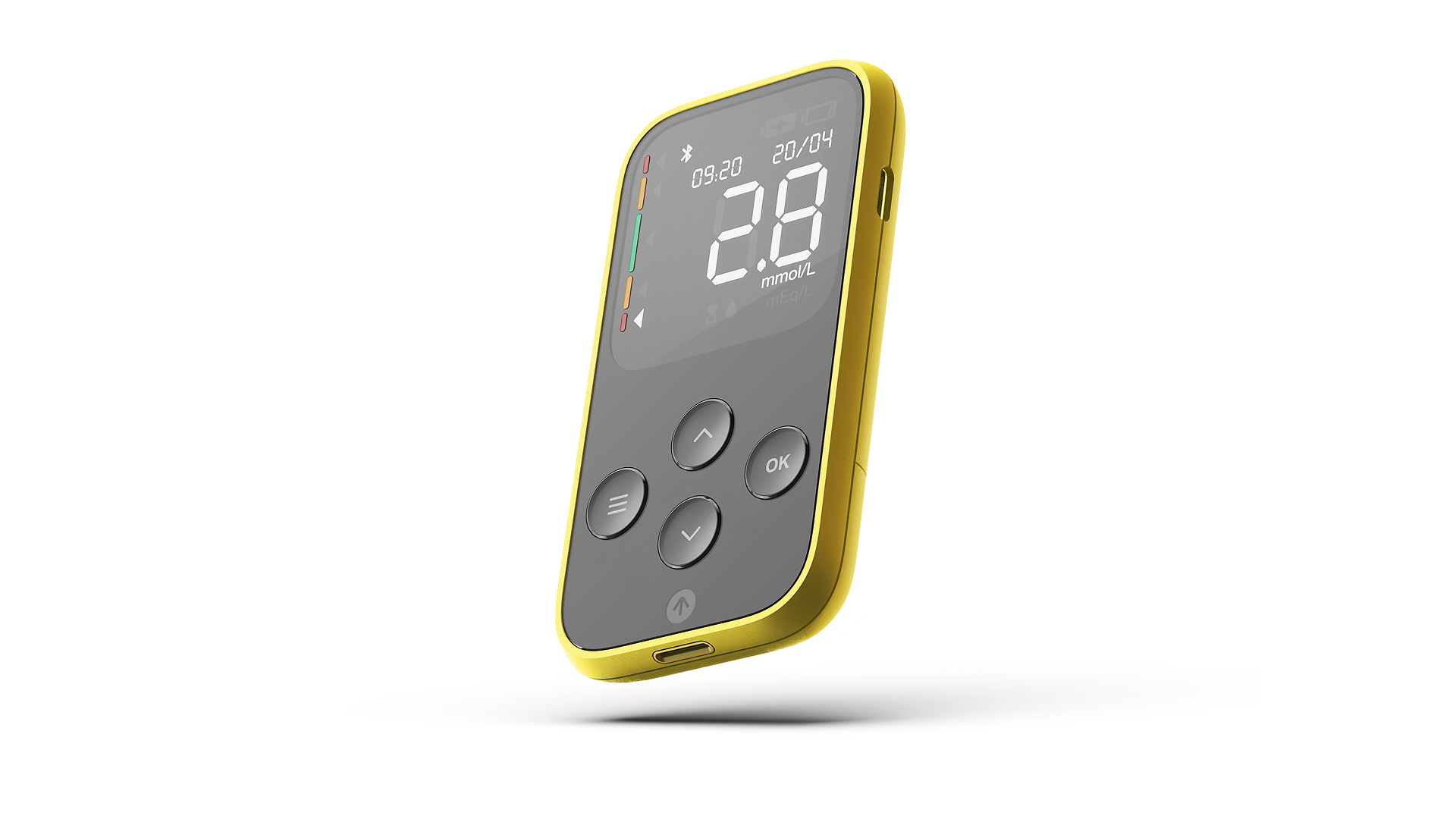Three-quarter view of the Kalium Health monitor