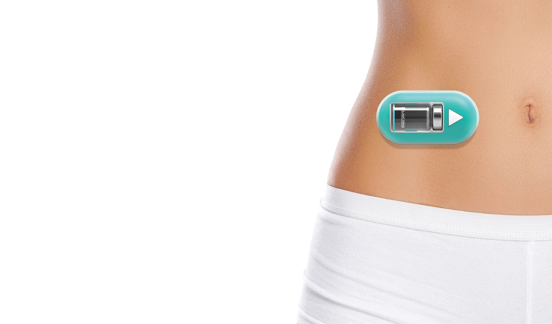 Plug & Play wearable injector worn on the abdomen